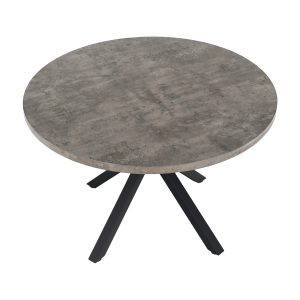 Jídelní stůl MEDEA - beton/černá - průměr 120 cm  Místnosti MH290407W