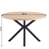 Jídelní stůl MEDEA - průměr 120 cm, dub/černá  Kuchyň a jídelna MH290409W