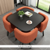 Jídelní set KEREM 1+4, světle hnědá/přírodní  Nábytek MH354602W