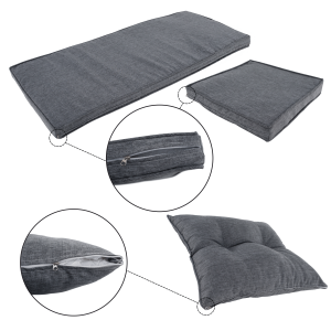 Zahradní ratanový set RANDA - přírodní/světle šedá  Zahradní a venkovní nábytek MH371812W