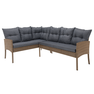 Zahradní ratanový set RANDA - přírodní/světle šedá  Zahradní a venkovní nábytek MH371812W