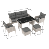 Zahradní ratanový set LENA - světle šedá  Zahradní a venkovní nábytek MH371811W