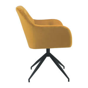 Otočná židle VELEDA - hořčicová/černá  Židle MH365627W