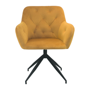Otočná židle VELEDA - hořčicová/černá  Židle MH365627W
