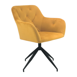 Otočná židle VELEDA - hořčicová/černá  Židle MH365627W