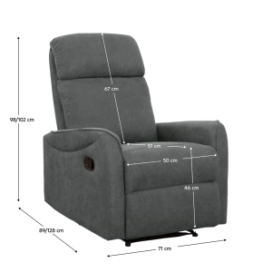 Sedací sestava 3+2+1 HASAN - tmavě šedá látka  Místnosti MH363150W