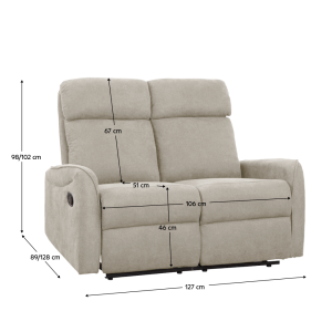 Sedací sestava 3+2+1 FATE - látka šedohnědá Taupe  Místnosti MH363148W