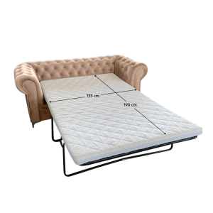 Luxusní rozkládací 3-sed ROMA - světle hnědá  Místnosti MH362612W