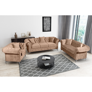 Luxusní sedačka 3-sed ROMA - světle hnědá  Místnosti MH362610W