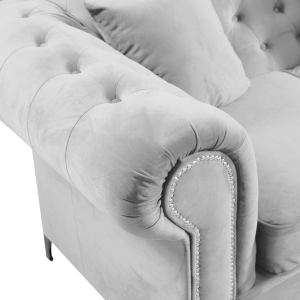 Luxusní křeslo ROMA - světle šedá  Místnosti MH362604W