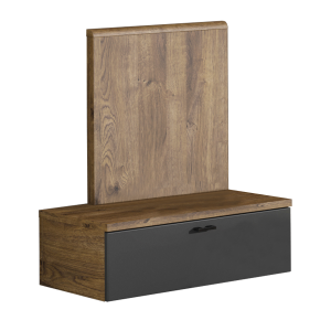 Ložnicový komplet ARMEN - tmavý dub/černá  Místnosti MH362589W