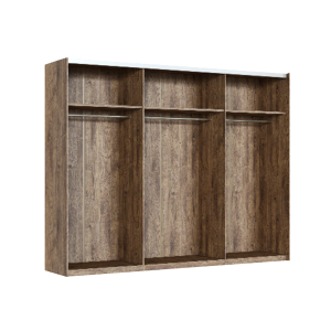 Věšáková skříň ARMEN - dub/tmavý grafit  Místnosti MH362583W