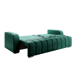 Rozkládací pohovka PORELA - smaragdová  Sedací nábytek MH362402W