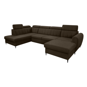 Rozkládací sedací souprava KOREL - hnědá, pravá  Místnosti MH362133W