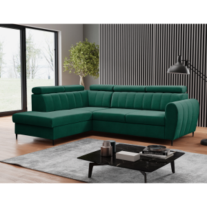 Rozkládací sedací souprava KOREL - smaragdová, levá  Místnosti MH362127W