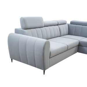 Rozkládací sedací souprava KOREL - světle šedá, pravá  Domů MH362124W