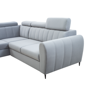 Rozkládací sedací souprava KOREL světle šedá,levá  Místnosti MH362123W