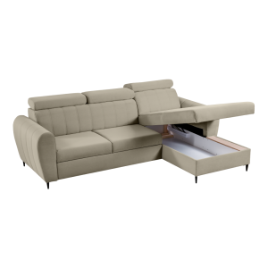 Rozkládací sedací souprava KOREL - béžová, pravá  Domů MH362122W