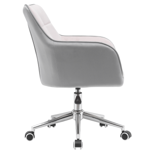 Kancelářské křeslo FELTEN - Velvet látka růžová/šedá  Místnosti MH360909W