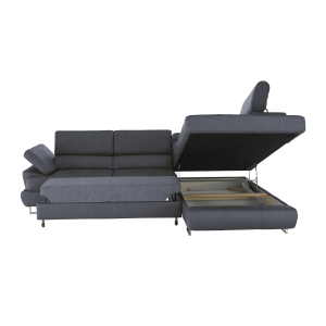 Sedací souprava s úložným prostorem BUTTON - šedá, pravá  Sedací nábytek MH360199W