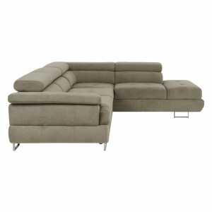 Sedací souprava s úložným prostorem BUTTON - světle hnědý melír, látka, pravá, BUTON R  Místnosti MH360198W