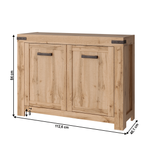 Komoda MORAT - dub/černá  Místnosti MH352434W