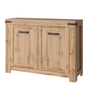 Komoda MORAT - dub/černá  Místnosti MH352434W