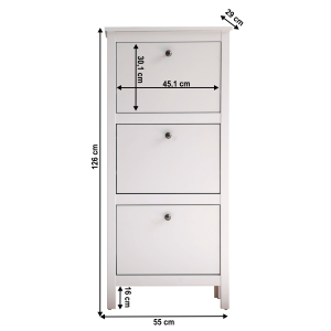 Botník OLIVIA - bílá  Místnosti MH352425W