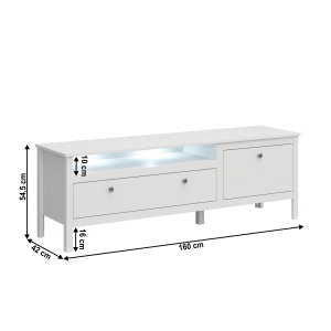 TV stolek OLIVIE - bílá  Místnosti MH352408W