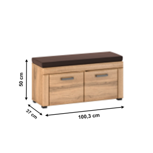 Botník KISS - dub  Předsíň a šatna MH303810W