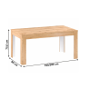 Rozkládací jídelní stůl KISS 160-200x90 cm, dub  Místnosti MH303806W