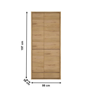 Kombinovaná skříň SHELLA, dub  Místnosti MH303727W