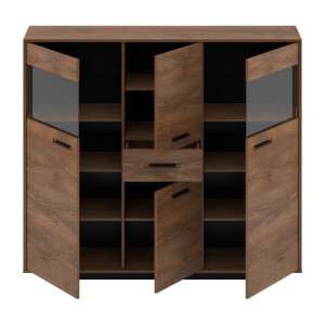 Komoda BELIZE - hnědá/černá  Místnosti MH303577W