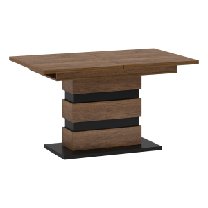 Rozkládací jídelní stůl BELIZE 140-180x86 cm, dub hnědý / černá  Místnosti MH303573W