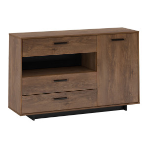 Komoda BELIZE, dub / černá  Místnosti MH303561W