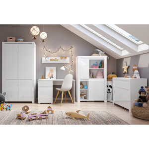 Pracovní stůl LILIA, bílý lesk  Místnosti MH303542W