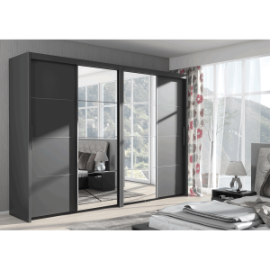 Skříň s posuvnými dveřmi KAPO - šedá  Místnosti MH303144W