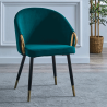 Designové křeslo DONA - smaragdová/zlatá  Místnosti MH297900W