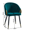 Designové křeslo DONA - smaragdová/zlatá  Místnosti MH297900W