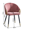 Designové křeslo DONA - růžová/zlatá  Místnosti MH297897W