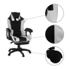 Kancelářské / herní křeslo NOVELLE s RGB LED podsvícením, černá / bílá  Místnosti MH300474W