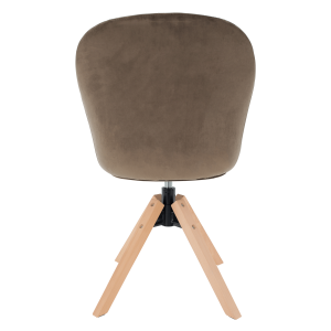 Otočné křeslo DAMLA - šedohnědá taupe / buk  Místnosti MH300150W