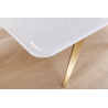 Konferenční stůl ART MARBLE 130 cm - keramická deska z bílého mramor/ zlatá/šampaňské  Místnosti 46204