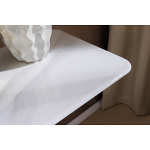 Konzolový stůl ART MARBLE 140 cm - keramická deska z bílého mramor/ zlatá/šampaňské  Místnosti 46203