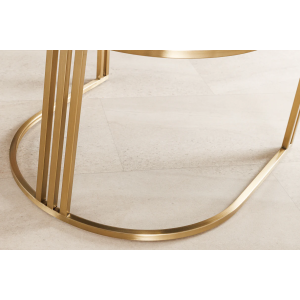 Set 2 židlí VAGOON - béžová látka/zlatá  Místnosti 46201