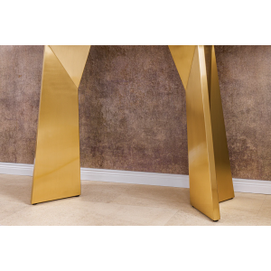 Konzolový stolek VAGOON 140 cm -zlatá/bílý mramor  Místnosti 45936