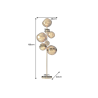 Stojací lampa LIQUID 170 cm - 7 skleněných stínidel, ocelový rám  Místnosti 46022