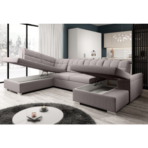 Rozkládací sedací souprava OREA, šedobéžová - levá  Místnosti MH362548W