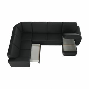 Sedací souprava BITTERA - ekokůže černá, pravá  Nábytek MH108349W