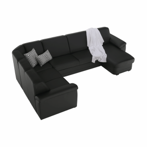 Sedací souprava BITTERA, ekokůže černá, levá  Místnosti MH108350W